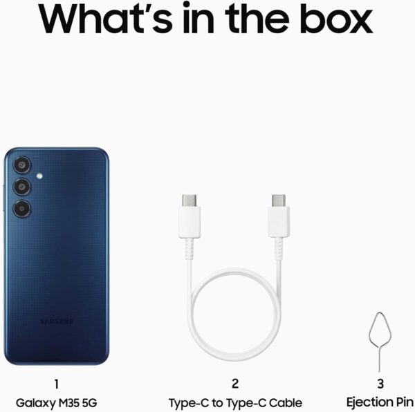 Samsung Galaxy M35 5G (Moonlight Blue,6GB RAM,128GB Storage)| Corning Gorilla Glass Victus+| AnTuTu Score 595K+ | Vapour Cooling Chamber | 6000mAh Battery | 120Hz Super AMOLED Display| Without Charger - Image 8
