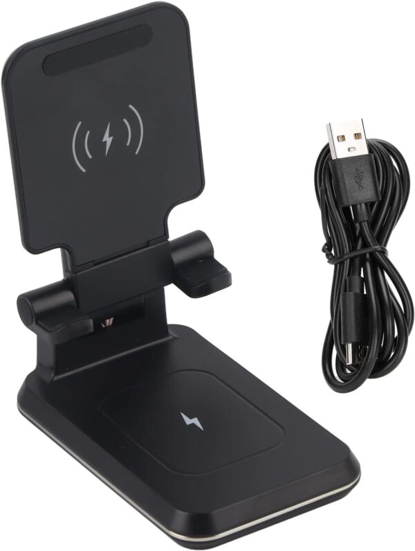 NIBEMINENT Retractable Mobile Phone Holder Folding Wireless Charger Portable Wireless Charging Stand - Image 2