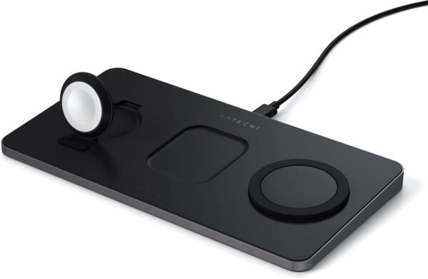 Satechi Trio Wireless Charger with Magnetic Pad –Qi Certified– Compatible with iPhone 13 Pro Max/13 Pro/13, iPhone 12 Pro Max/12 Pro/12/12 mini, AirPods Pro/Gen 3, Apple Watch Series 7/6/SE/5/4/3/2/1 - Image 8