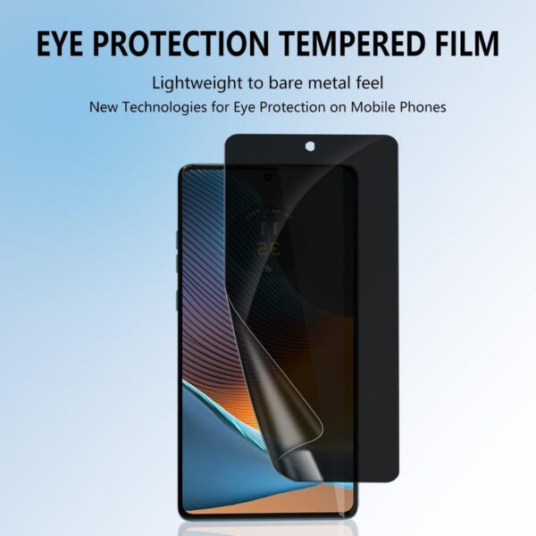 Bekiikoo Privacy Screen Protector for Motorola Edge 50 Pro/50 Ultra/50 Fusion, Ultra Thin Flexible TPU Anti-Spy Film, Privacy Protection, Tempered Glass Screen Protector for Moto Edge 50 Pro/50 - Image 8