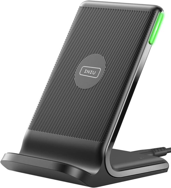 INIU Wireless Charger, 15W Qi Certified Fast Wireless Charging Stand with Sleep-Friendly Adaptive Light for iPhone 16 15 14 13 12 11 Pro Max XS Plus Samsung Galaxy S23 S22 Ultra S21 S20 Note 20 Google - Image 8