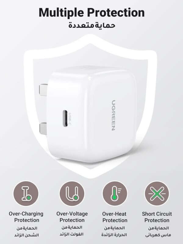 UGREEN PD 30W iPhone 16 Pro Charger USB-C Power Adapter Fast Charging Type C Wall Charger PD 30W Charger Cord Compatible for New iPhone 16 Pro Max/ 16 Pro/15 Pro/15 Pro Max, iPad, etc - Image 8