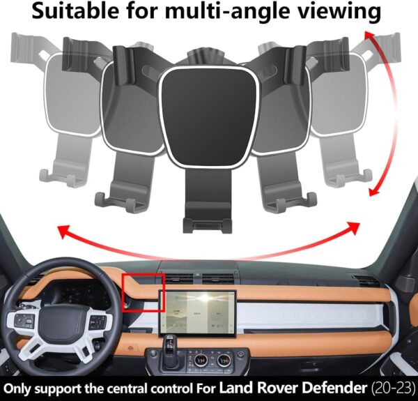 LUNQIN Car Phone Holder for Land Rover Defender 2020-2024 Auto Accessories Navigation Bracket Interior Decoration Mobile Cell Phone Mount case - Image 5