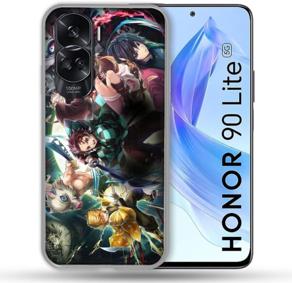 Cokitec Reinforced Case for Honor 90 Lite 5G Manga Demon Slayer Groupe - Image 2