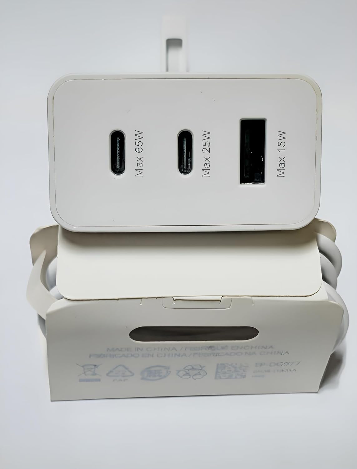 Jamal&Co 65W Super Fast Charger, 3 Port for All Type of Mobiles Phones 3-Porte: USB-C(PD3,0 PPSMax65W), USB-C(PD 3,0 PPS Max25W), USB-A(Max15W) (Adapter with Type_C Cable) - Image 9