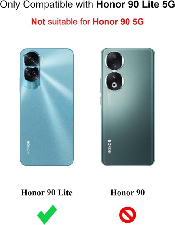 Case Compatible with Honor 90 Lite Case Soft TPU Ultra-Slim Stylish Camera Protection Phone Case [Drop Protection, Non-slip] Protective Cover for Honor 90 Lite 5G Matte Black - Image 2