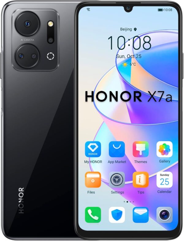 HONOR X7a Mobile Phone Unlocked, 6.74-Inch 90Hz Fullview Display, 50MP Quad Camera with 5330 mAh Battery, 4 GB+128 GB, Android 12, Black - Image 2
