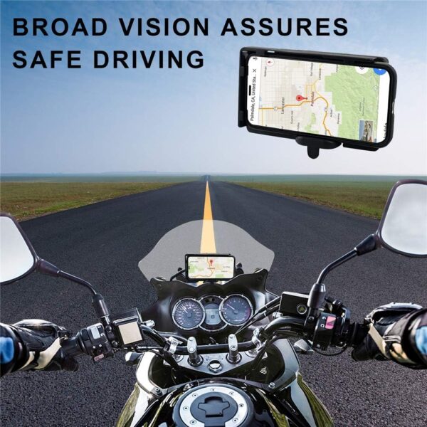 MDPROMCP R1200GS Motorcycle Phone Holder with Double USB Charger Mobile Phone Mount GPS Navigation Bracket Compatible with F700GS F800GS R1200GS R1250GS CRF1000L Africa Twin 12MM Roll Bar - Image 9
