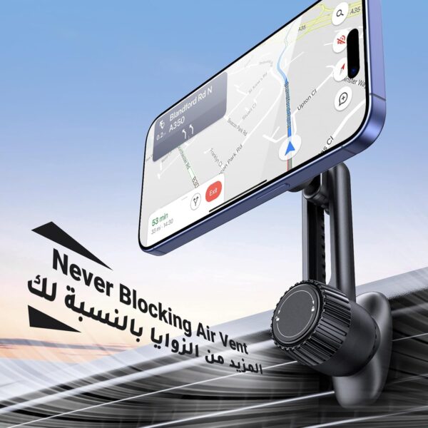 UGREEN MagSafe Car Mount for iPhone 16 Pro Max【Never Block Air Vent&360° Rotate】Stable Car Phone Holder Magnetic, Magnet Mobile Holder for Car, Car Holder, Car Accessories, 14 15 Galaxy S24 Ultra, etc - Image 6