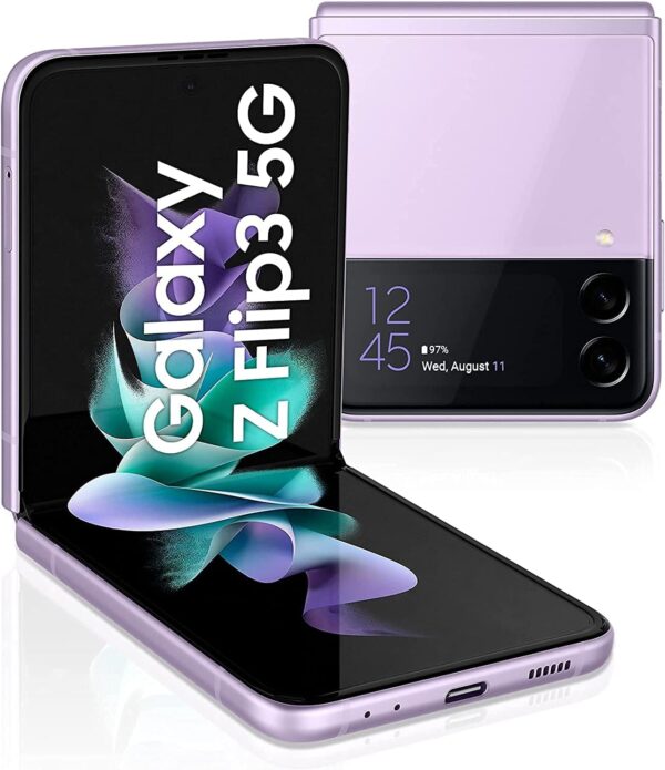 Samsung Galaxy Z Flip3 5G Smartphone Sim Free Android Folding phone 256GB Lavender (UK Version) - Image 2