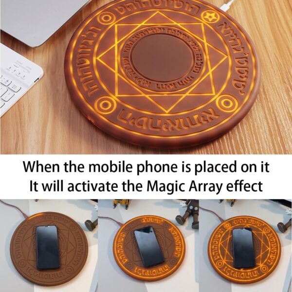 Beue Large Magic Array Wireless Charger, For Mobile Phones Cell of with Qi Certification, Mobile Power with Magic Effect, 10w,Gold - Image 5