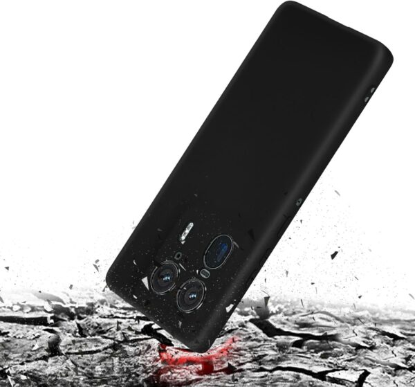 Muzz Case for Motorola Edge 50 Ultra 5G, Camera Protection Ultra Slim Soft TPU Silicone Matte Shockproof Bumper Full-Body Protective Cover for Moto Edge 50 Ultra 2024 (Black) - Image 3