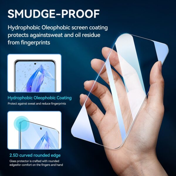 T Tersely [3-Pack] 9H Tempered Glass Screen Protector for honor 90 lite, Case Friendly, Ultra-Clear, Shatterproof, Anti-Scratch Film for Enhanced Protection - Image 6