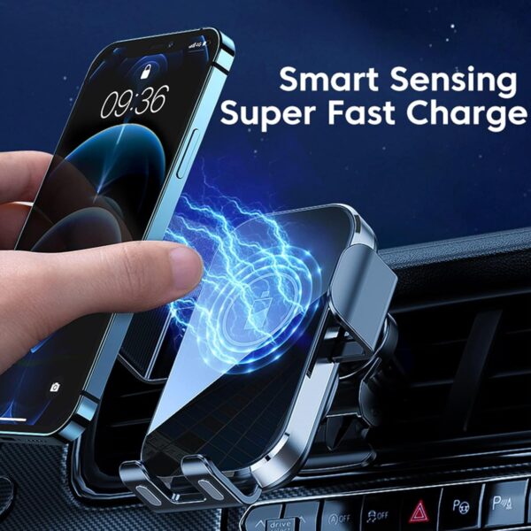 NALACAL Wireless Charger for Car, 15W Auto-Clamping Charger Mount, 360° Adjustable Air Vent Car Charging Holder, Fit for iPhone 14 13 12 11 10 8 Pro Max Xs, Samsung Galaxy S &Note Series LG etc - Image 3