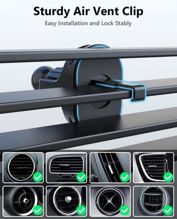 SooPii Dual Coils Wireless Car Charger,15W Fast Smart Alignment Wireless Charging Car Mount, Full Auto-Clamping Car Phone Holder Charger for lPhone 15/14/13 Pro,Galaxy Z Fold4/3/Flip4/3/S24/S23 - Image 6