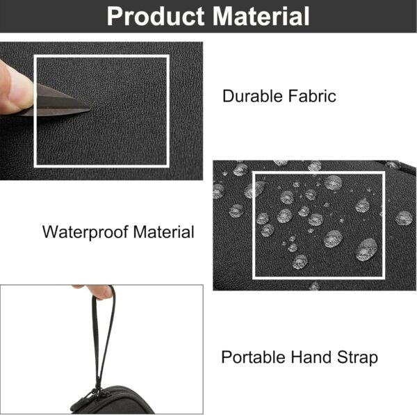Portable Electronic Accessories Bag Organizer, Travel Gadgets Storage Case Cable Organizer Pouch Compatible for Charger USB Cables SD Memory Cards Earphone Flash Hard Drive Phone Power Bank, Black S - Image 4