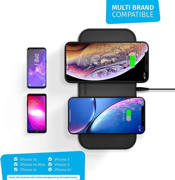 Zens Wireless Dual Charger - Black - Image 6