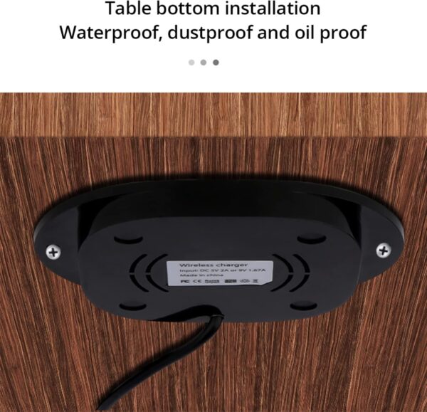 TERRIFI Invisible Wireless Charger, Under Desk Wireless Charger, 10W Furniture Wireless Charging Board, 20Mm Long -Distance Wireless Mobile Phone Charger, Suitable for iPhone, for Galaxy and for QI - Image 5