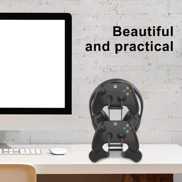 NBCP Controller Holder, Game Controller Rack Headset Stand for Xbox Series X S / Xbox one / PS5 / PS4 / NS / PC /Headset , Aluminum Metal Headset Mount Universal Organizer for Video Game Accessories - Image 9