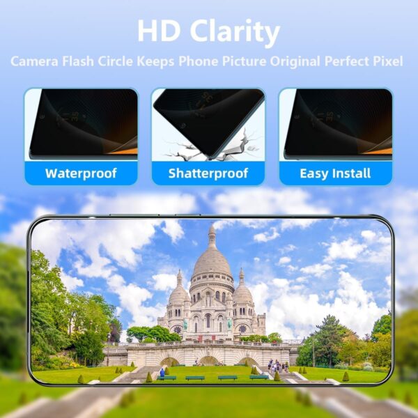 Bekiikoo Privacy Screen Protector for Motorola Edge 50 Pro/50 Ultra/50 Fusion, Ultra Thin Flexible TPU Anti-Spy Film, Privacy Protection, Tempered Glass Screen Protector for Moto Edge 50 Pro/50 - Image 7