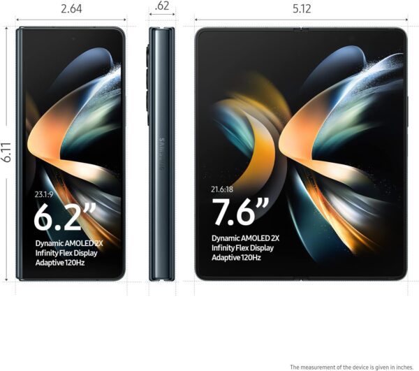SAMSUNG Galaxy Z Fold 4 Cell Phone, Factory Unlocked Android Smartphone, 512GB, Flex Mode, Hands Free Video, Multi Window View, Foldable Display, S Pen Compatible, US Version, 2022, Gray Green - Image 4