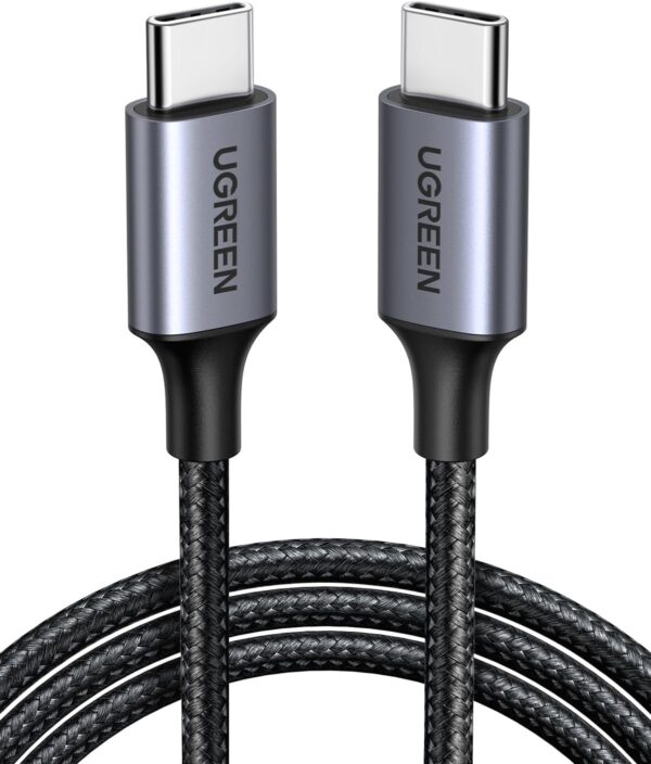 UGREEN USB C Cable 1M, 60W Nylon-Braided Cord USB-C to USB-C 2.0 Cable Compatible for iPhone 16/16 Plus/16 Pro/16 Pro Max, iPad Pro/Air, MacBook Pro/Air, Galaxy S24 S23 Ultra, Huawei P60, Xiaomi, etc - Image 2