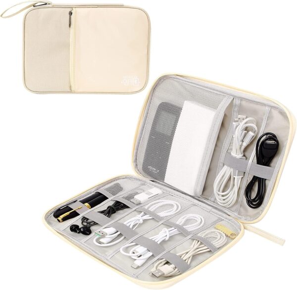 SYOSI Electronics Organizer Travel Cord Organizer Case Compact Electronics Accessories Bag for Cable, Cord, Charger, Phone, Hard Drive - Image 2