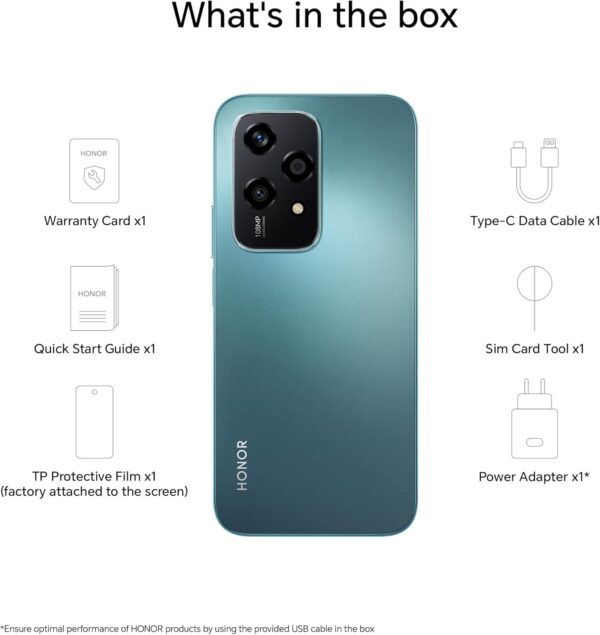 HONOR 200 Lite 5G Dual SIM Cyan Lake (8+8GB Extended) RAM + 256GB With 6 Month Screen Protection - UAE Version - Image 5