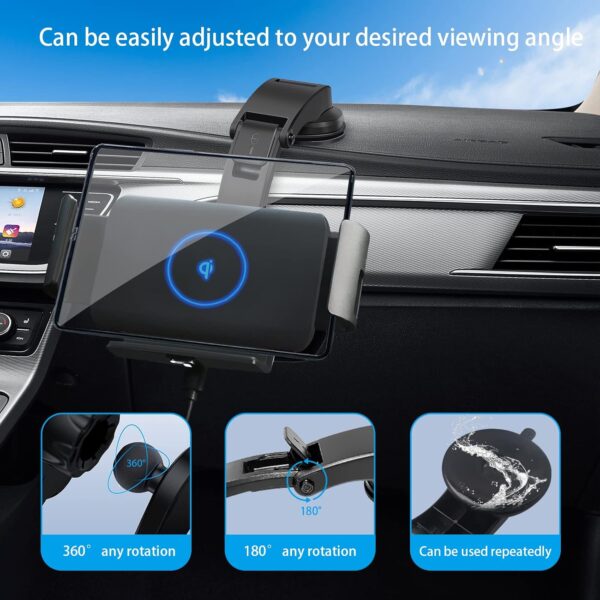 DOODBI Wireless Car Charger Mount for Galaxy Z Fold 4/3 car Mount/Accessories,Fast Charging Phone Holder for Galaxy Z Fold 4/3/2/S22 Ultra, iPhone 13 Pro Max,Google Pixel 6 Pro - Image 7