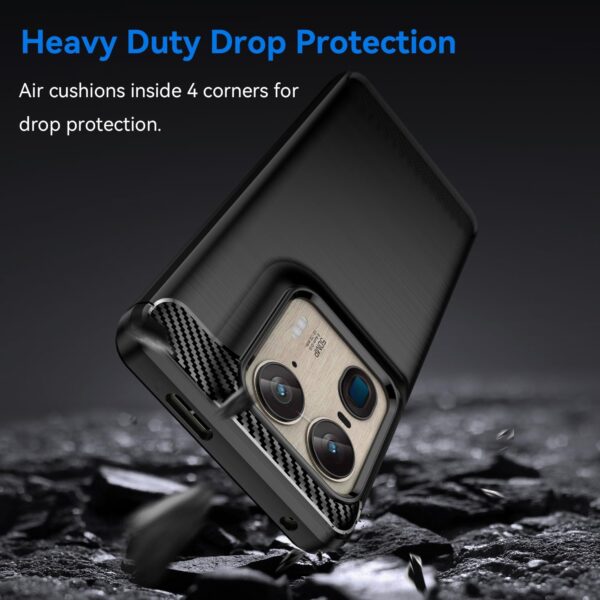 TINGYR Case for Motorola Edge 50 Ultra, Ultra Slim Flexible TPU Shock Absorption, Anti-Scratch, Premium Flexible Rubber Cover, Cover for Motorola Edge 50 Ultra Smartphone.(Black) - Image 4
