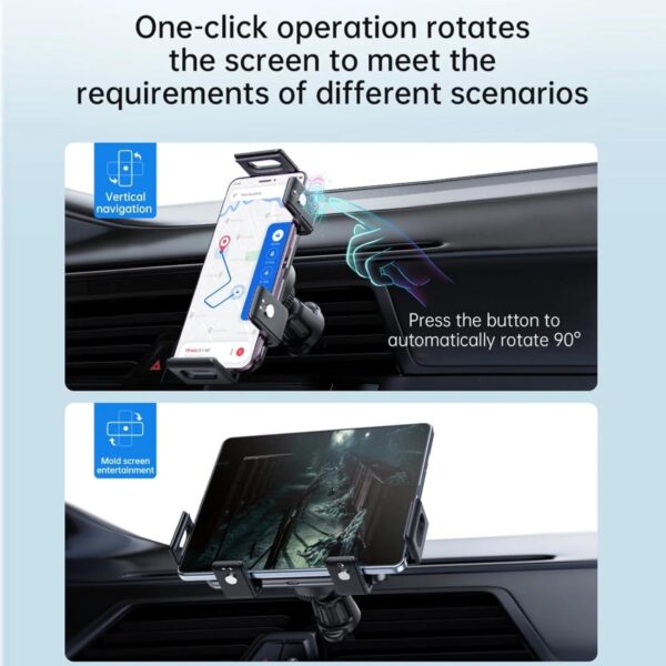 KASTWAVE Wireless Car Charger Mount, Rotatable [Dual Coils] Fast Charging Phone Holder, for Samsung Galaxy Z Fold 5/4/3/2, Air Vent and Dashboard Cell Phone Mount for Galaxy Z Fold/Apple Accessories - Image 5
