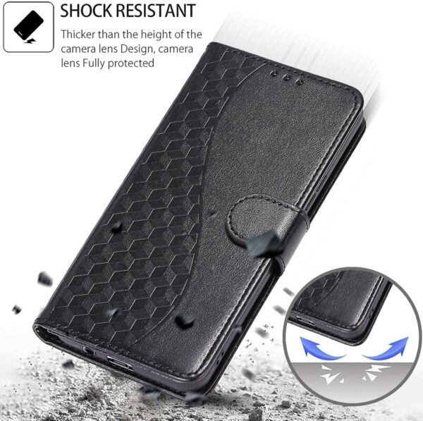 Compatible with/Replacement for Honor 90 Lite / X50i 5G PU Leather Case Protection Card Slots Wallet Flip Cover DKSBLF (Black) - Image 5