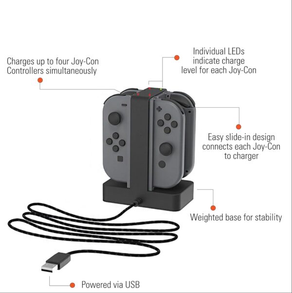 Powera Joy-Con Charging Dock For Nintendo Switch (Nintendo Switch) , 1501406-01 - Image 5