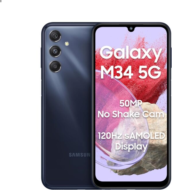 Samsung Galaxy M34 5G 6GB 128GB (Midnight Blue) - Image 3