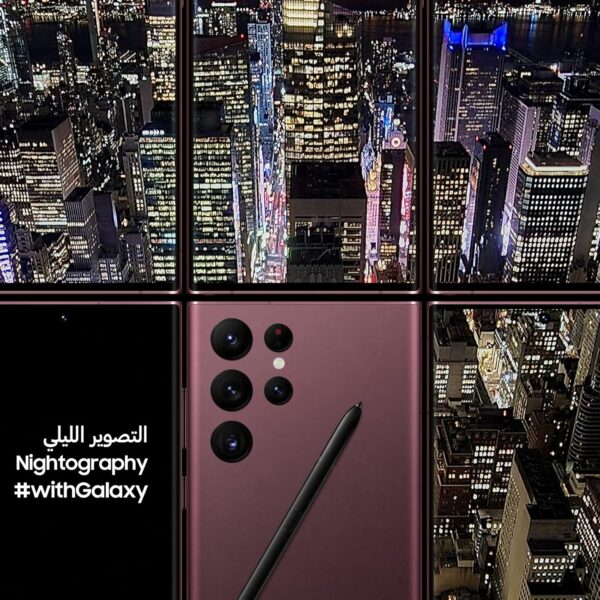 Samsung Galaxy S22 Ultra 5G Mobile Phone 256GB Dual SIM Android Smartphone Burgundy (UAE Version) - Image 5