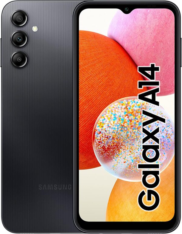 Samsung Galaxy A14 Dual SIM Android Smartphone, 4GB RAM, 64GB Storage, Black (UAE Version) - Image 2