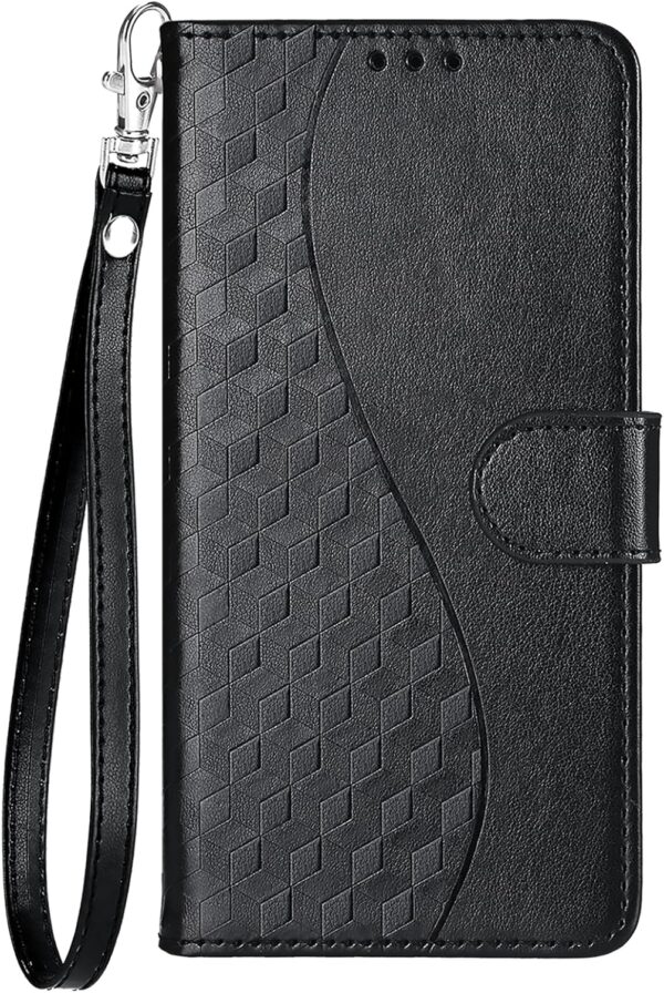 Compatible with/Replacement for Honor 90 Lite / X50i 5G PU Leather Case Protection Card Slots Wallet Flip Cover DKSBLF (Black) - Image 2
