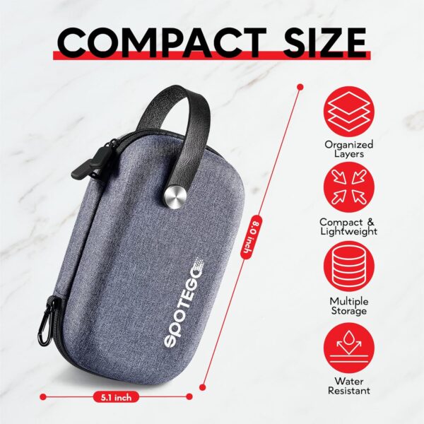 Electronics Bag, Tech Accessories Case, Organizer Case for Travel Electronics, Water-Resistant Shockproof Organizer Pouch Compatible with Charger, Charging Cables, Flash Drive, Headphones (Grey) - Image 3