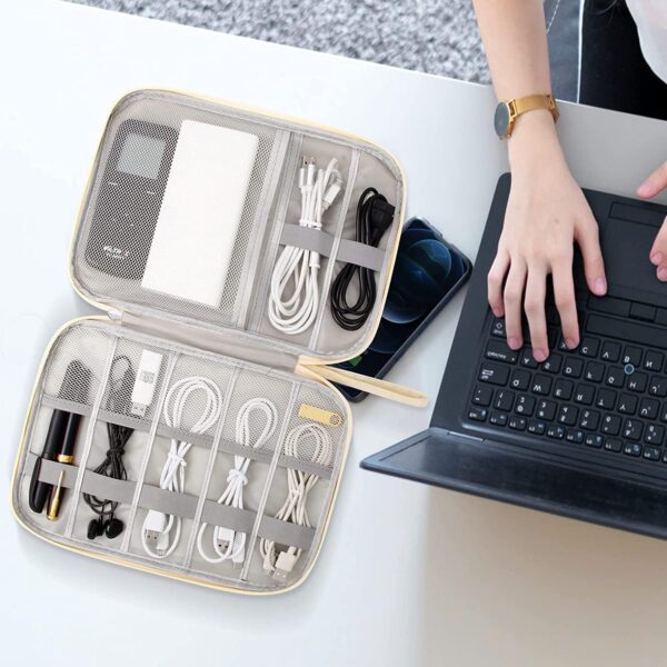 SYOSI Electronics Organizer Travel Cord Organizer Case Compact Electronics Accessories Bag for Cable, Cord, Charger, Phone, Hard Drive - Image 4