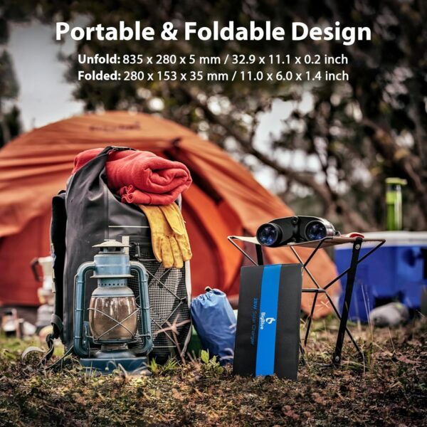 BigBlue 28W Solar Charger Foldable with Digital Ammeter, Outdoor Solar Powered Charger With SunPower Solar Panels Dual USB Ports(5V/4A Overall) for iPhone iPad Samsung Galaxy LG Cellphones and Devices - Image 7