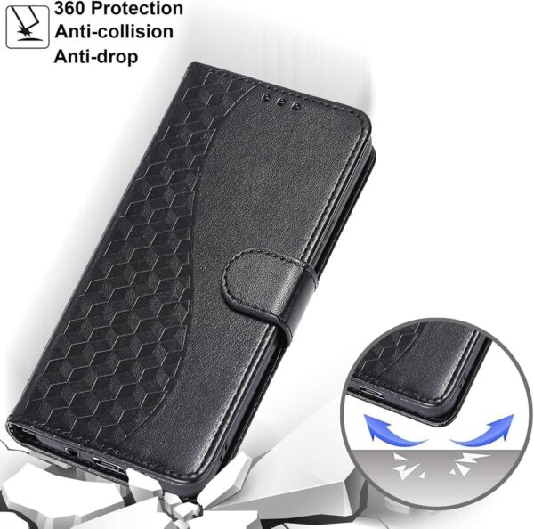 Compatible with/Replacement for Honor 90 Lite / X50i 5G PU Leather Case Protection Card Slots Wallet Flip Cover DKSBLF (Black) - Image 4