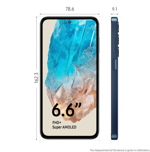 Samsung Galaxy M35 5G (Moonlight Blue,6GB RAM,128GB Storage)| Corning Gorilla Glass Victus+| AnTuTu Score 595K+ | Vapour Cooling Chamber | 6000mAh Battery | 120Hz Super AMOLED Display| Without Charger - Image 7