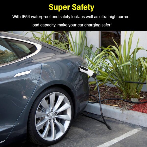 BROLEO EV Charging Adapter, 32A 7KW US to EU Charging Adapter, IP54 Waterproof Electric Car Charging Converter with Security Lock for Tesla Wall Destination Mobile Charging - Image 4