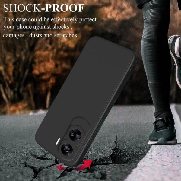 Silicone Case for Honor 90 Lite Cover, Liquid Gel Rubber Bumper Case with Soft Microfiber Lining Cushion Slim Hard Shell Shockproof Protective Cover for Honor 90 Lite 5G (Black) - Image 5