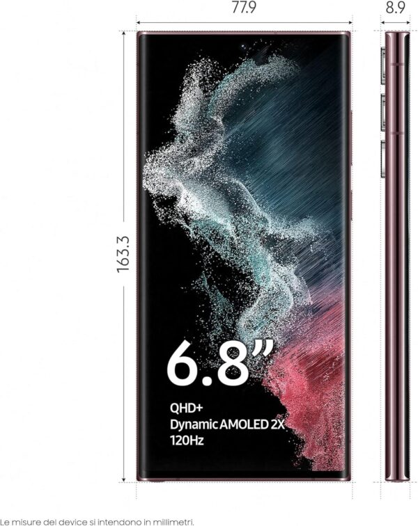 Samsung Galaxy S22 Ultra SM-S908B - 8GB 128GB (Burgundy) - Image 3