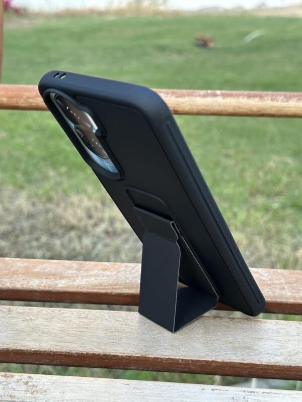 Honor 90 Lite Case Cover Magnetic Car Mount Kickstand & Holder, Premium Silicone Vertical & Horizontal Hand Strap and Grip with Multi Stand Case for Honor 90 Lite 5G (Black) - Image 5