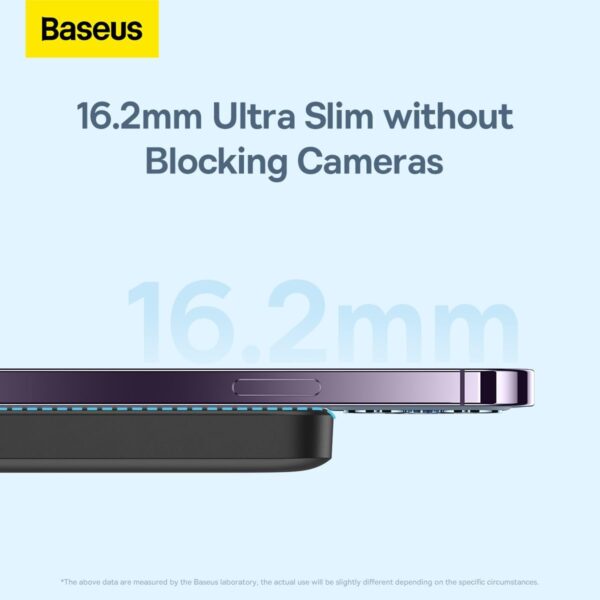 Baseus Wireless Charger 6000mAh Power Bank, 20W PD Wireless Power Bank with USB C Cable, Portable Charger Compatible with 15 Pro Max, 14/13/12 Series, Samsung S24 etc (Black, 6000mAh-20w) - Image 4