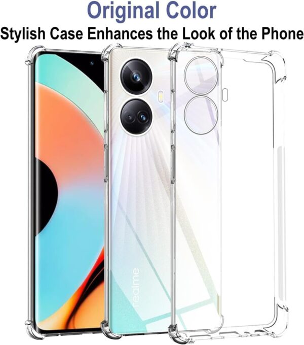 EMODIL Case for Realme 10 Pro Plus Cover Clear Back Air Cushion Soft Silicone Shockproof Anti-Scratch Protective Bumper Shell Corner for Realme 10 Pro Plus 5G ® - Image 7