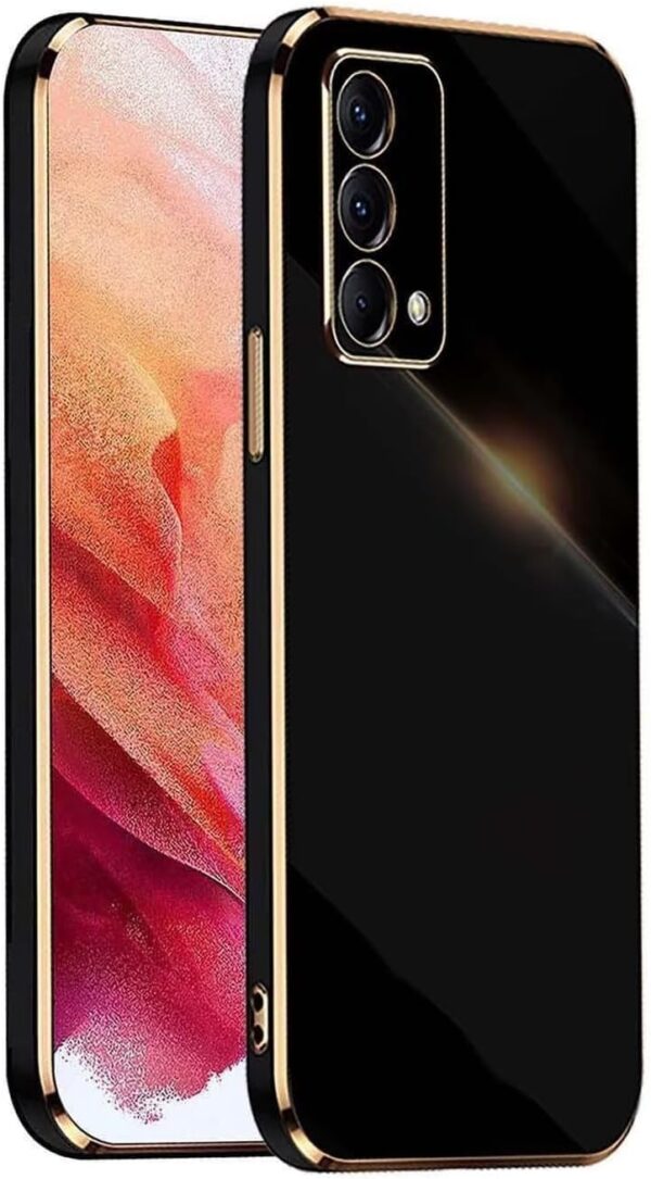 ATISIJIE Case for REALME GT MASTER Case, Electroplating Soft Silicone TPU Cover, Flexible Silicone Protective Phone Case with Gold Edge Shockproof Bumper Cover Green - Image 4