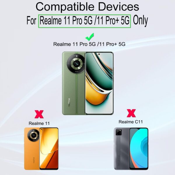 Ibywind 2 Pcs Screen Protector For Realme 11 Pro 5G/11 Pro+/11 Pro Plus 5G 6.7",Flexible TPU Film,With 1Pc Camera Lens Protector,1Pc Back Film[Easy to install] - Image 3